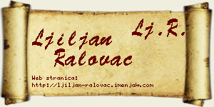Ljiljan Ralovac vizit kartica